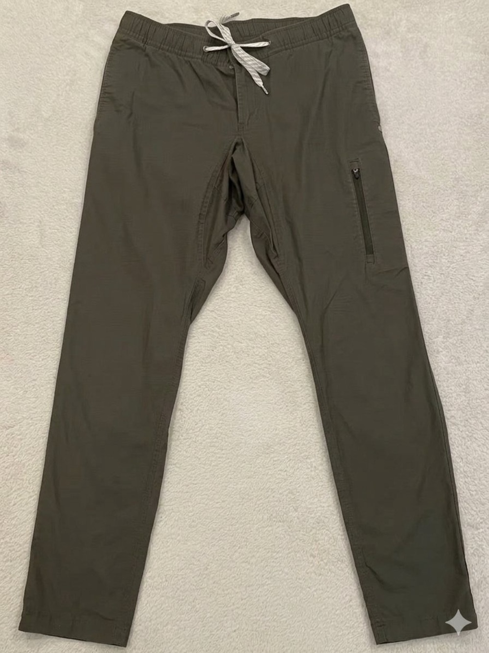 Vuori V412 Climber Pants Men’s Size Small Ripstop Hiking Travel Olive Green